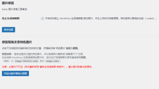 Bantu Image Fixer禁止 WordPress 生成缩略图,并将现有文章的特色图片替换回原图wordpress插件