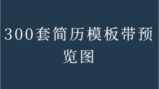 300套简历模板带预览图 求职面试简历模板个人介绍 包括docx格式 PSD简历等