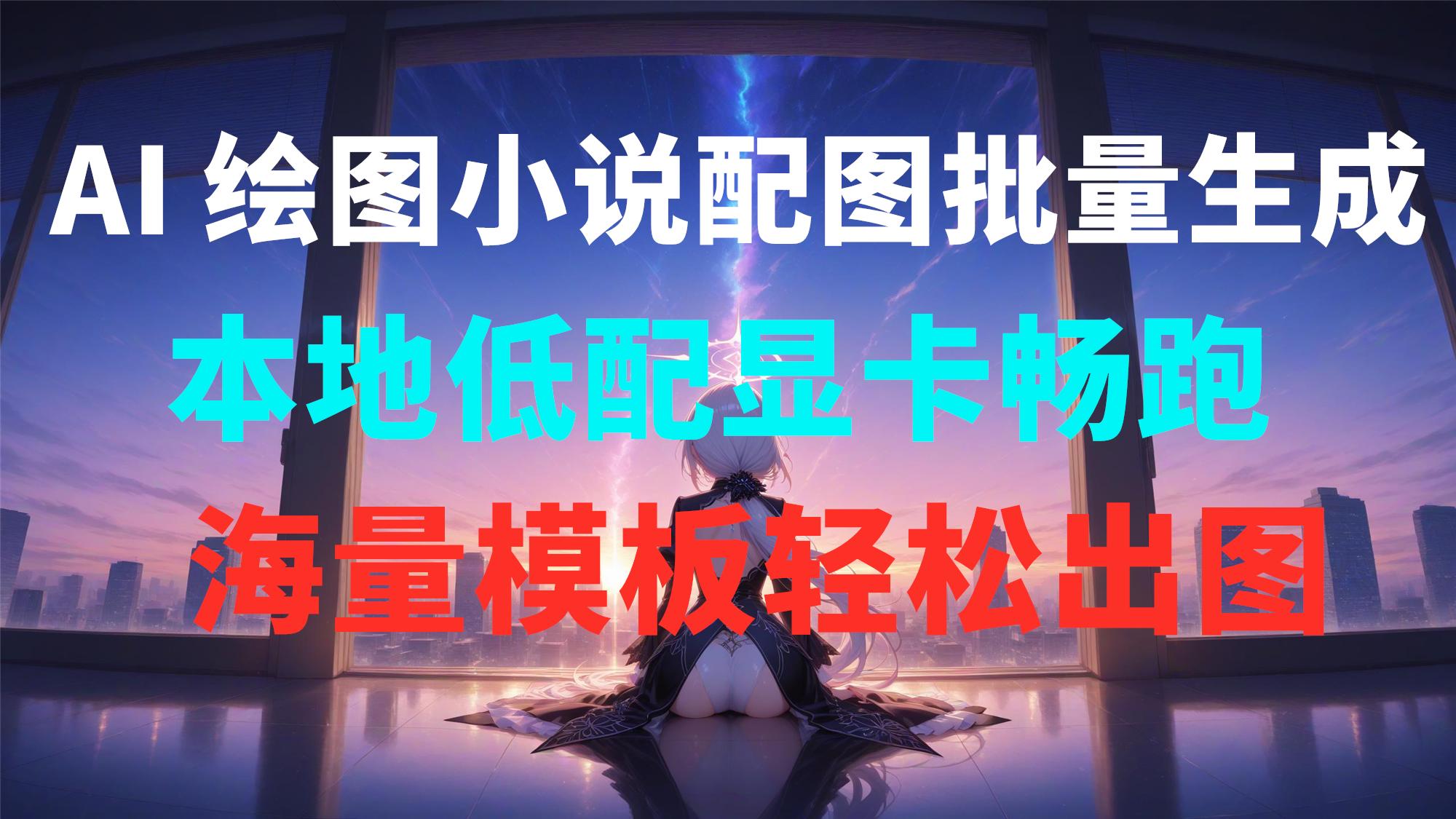 AI绘图小说配图批量生成 小说插图制作神器 小说配图 动漫图片生成 低配显卡可用