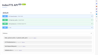 indextts api启动接口 源码 IndexTTS API 是一套基于本地部署的语音合成接口,支持文本转语音、音色选择、语速调节等功能,启动后可通过 HTTP 请求调用